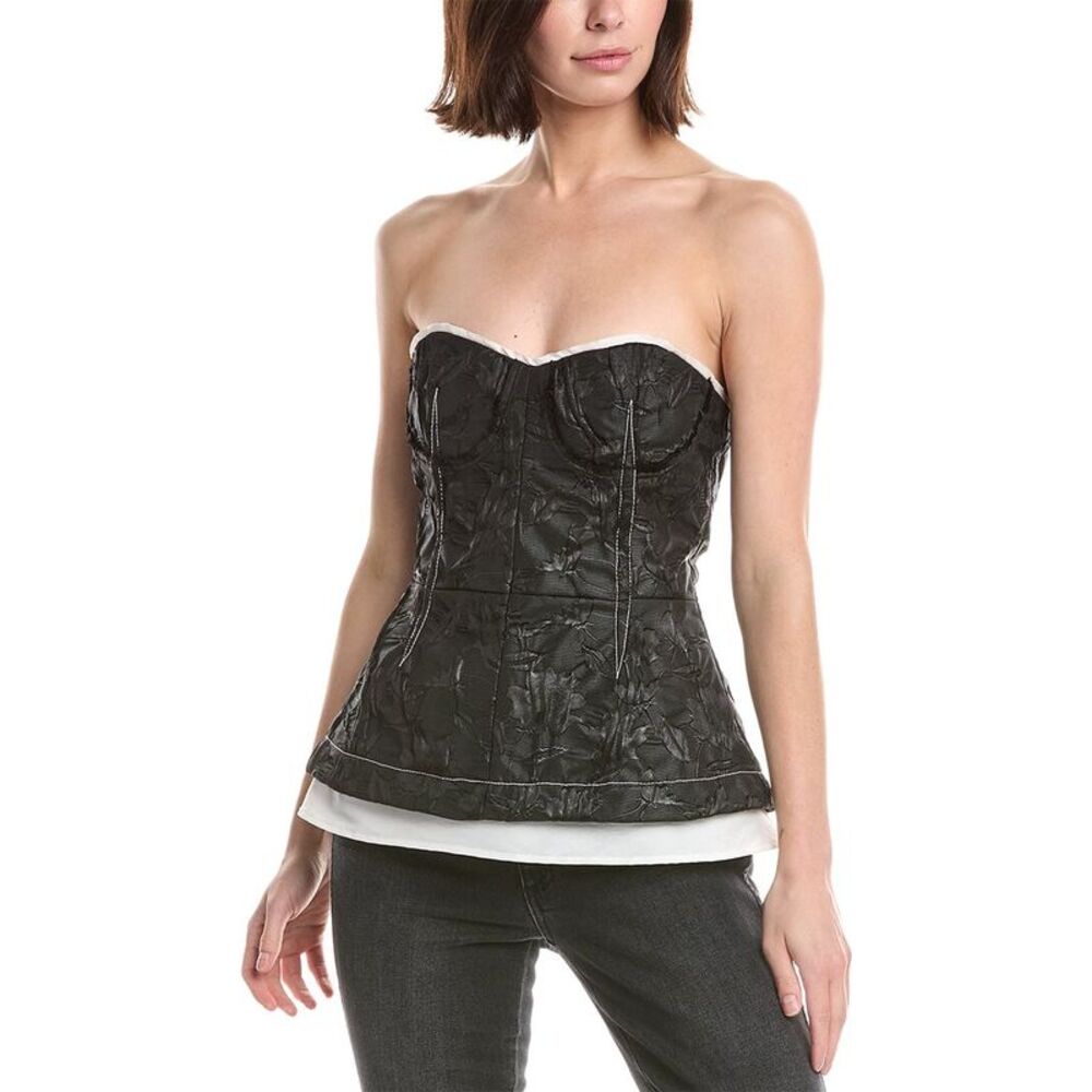 Simkhai Womens  Zander Bustier Top, Black
